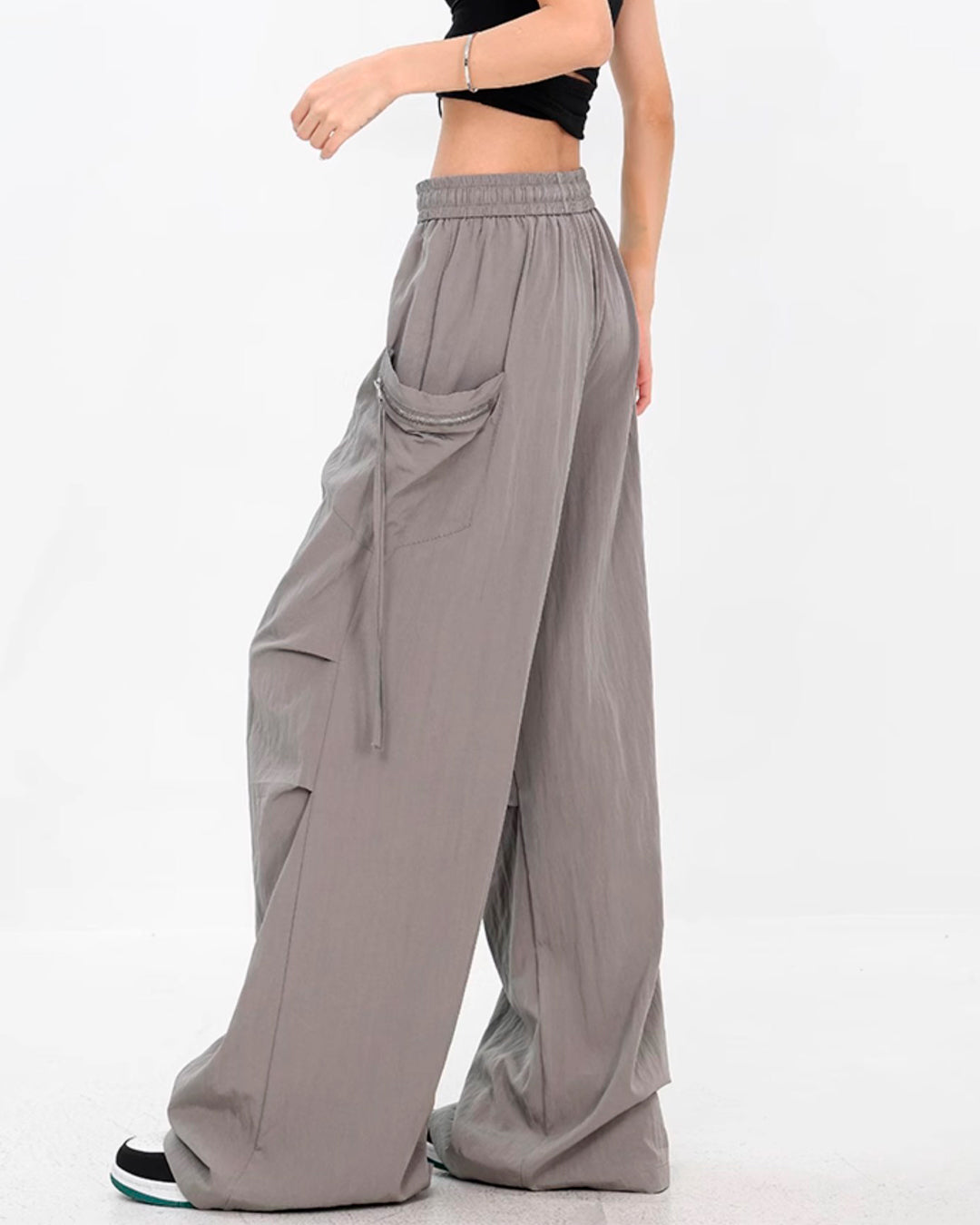 ♠♥SIDE CARGO WIDE PANTS