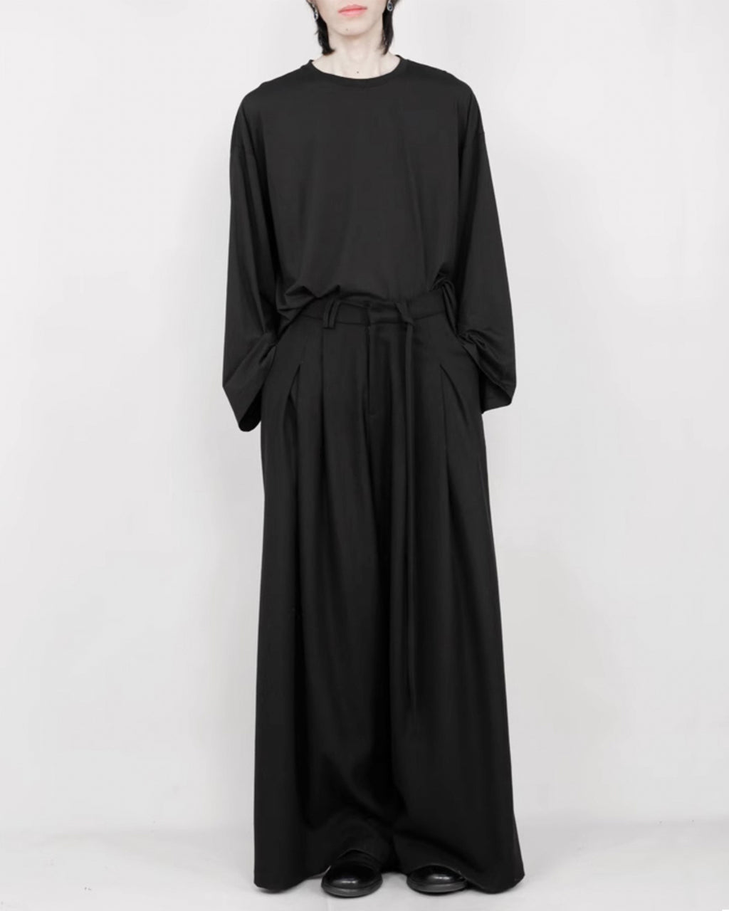 ♠♥WAIST CORD DRAPED WIDE PANTS