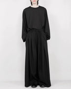 ♠♥WAIST CORD DRAPED WIDE PANTS