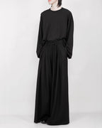 ♠♥WAIST CORD DRAPED WIDE PANTS
