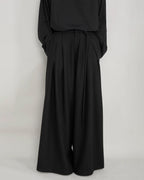 ♠♥WAIST CORD DRAPED WIDE PANTS