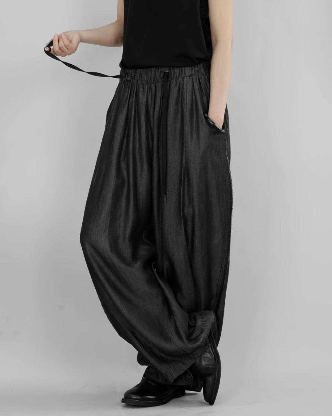 ♠♥SILK-LIKE VOLUME FLOW PANTS