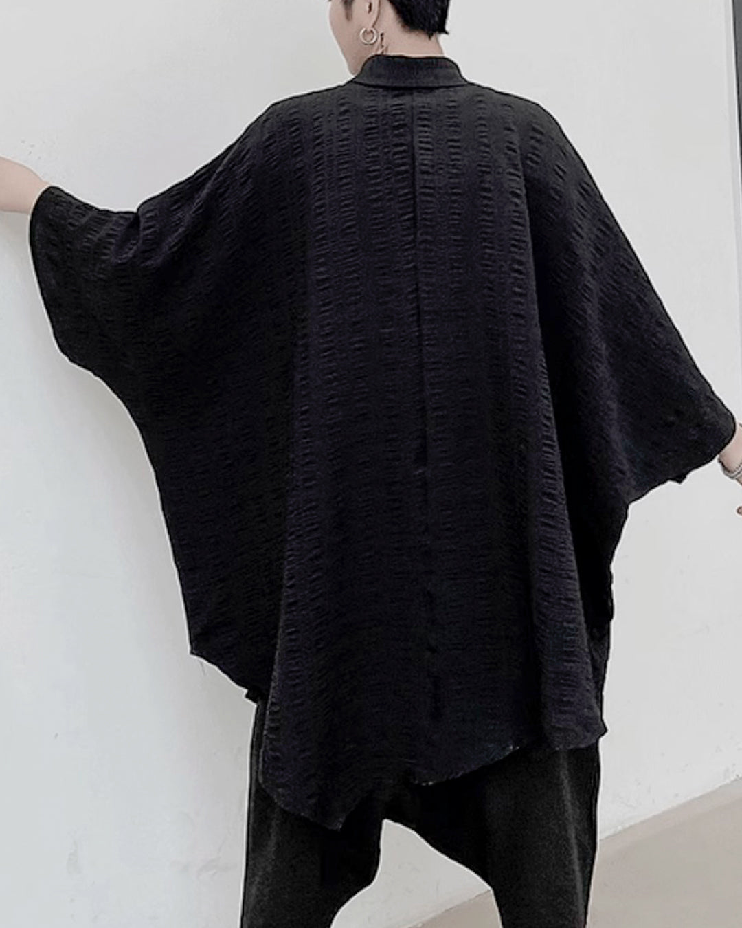 ♠♥OVER SIZE IRREGULAR HEM SHIRT