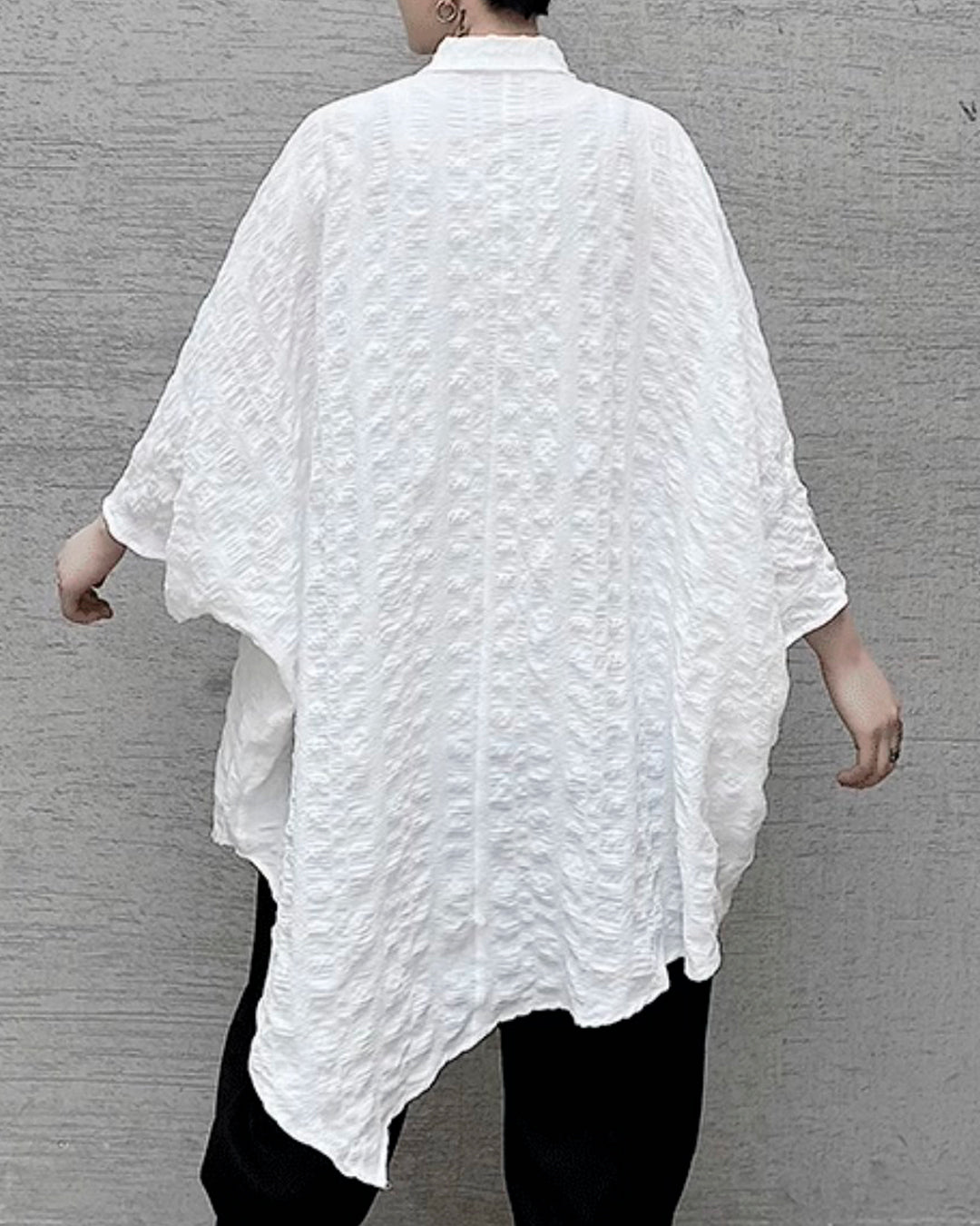 ♠♥OVER SIZE IRREGULAR HEM SHIRT