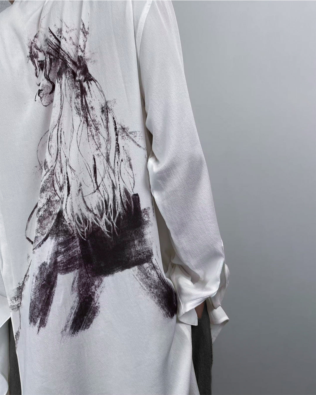 ♠♥GHOST PRINT MIDDLE SHIRT