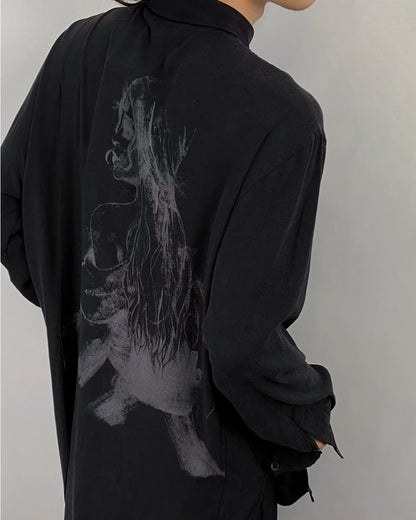 ♠♥GHOST PRINT MIDDLE SHIRT