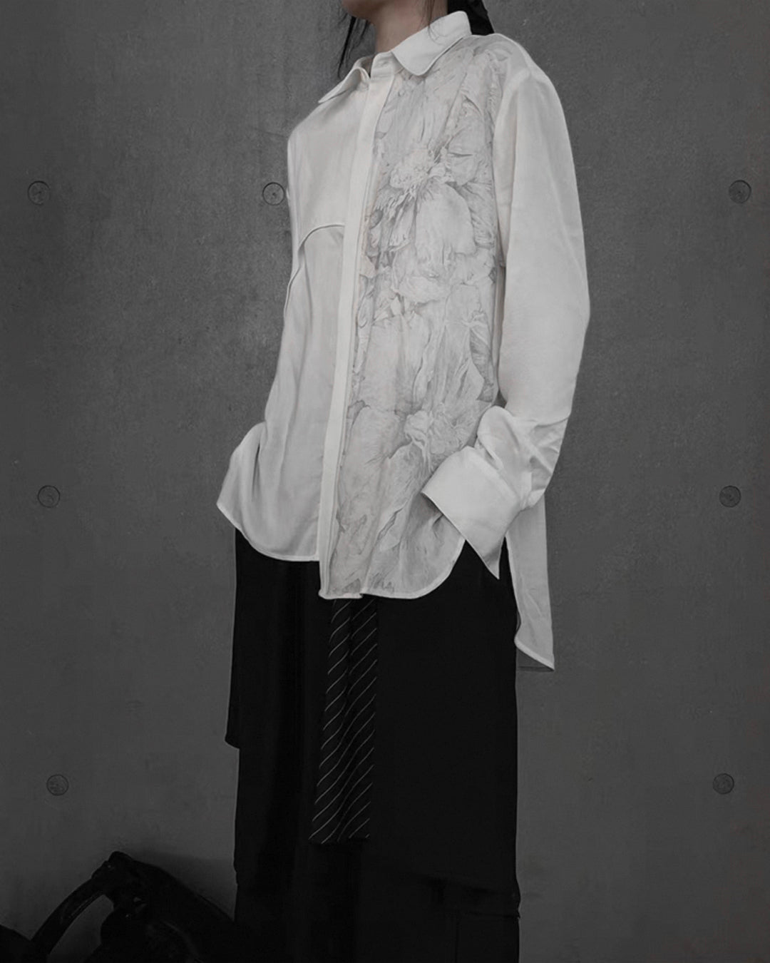 ♠♥PEPNY PRINT ASYMMETRY SHIRT