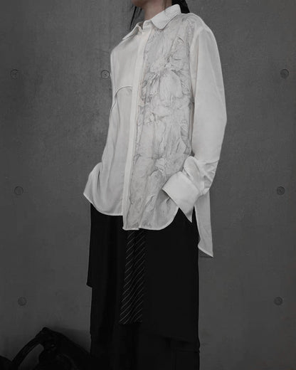 ♠♥PEPNY PRINT ASYMMETRY SHIRT