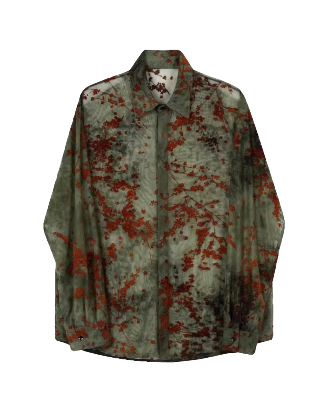 ♠♥EARTH TONE SHEER SHIRT