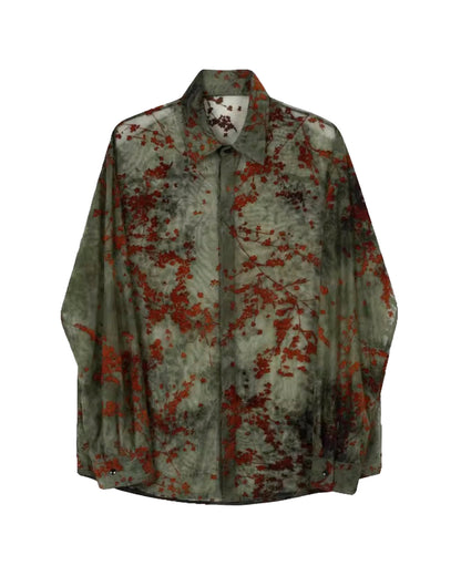 ♠♥EARTH TONE SHEER SHIRT