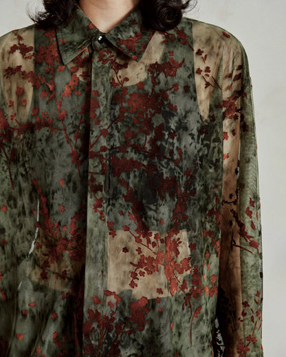 ♠♥EARTH TONE SHEER SHIRT