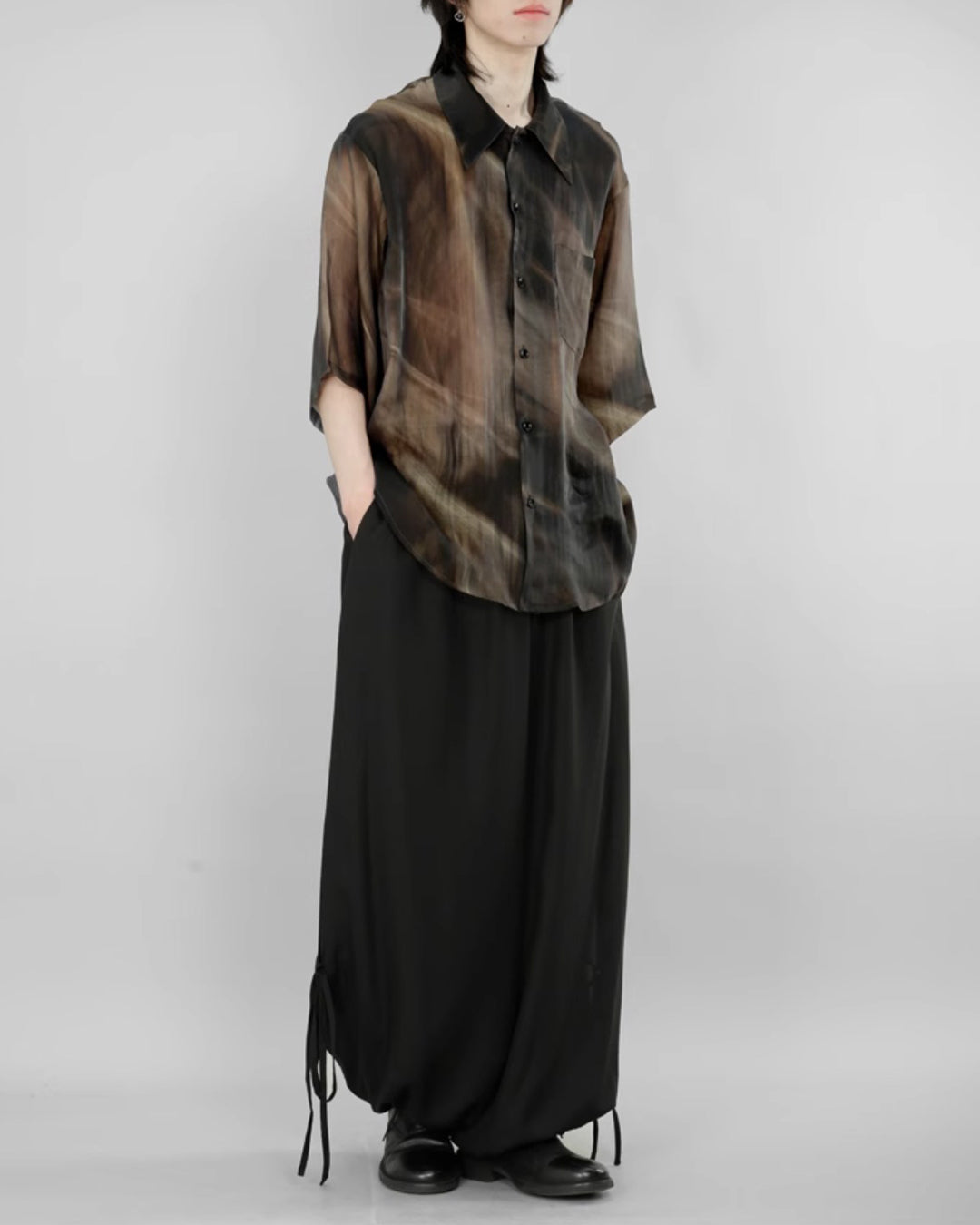 ♠♥SILK-LIKE AIRY GRADATION SHIRT
