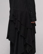 ♠♥ASYMMETRIC RUFFLE LAYERED SHIRT