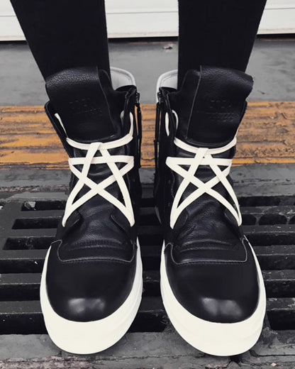 ♠♥PENTAGRAM LACE UP HIGH CUT SNEAKER