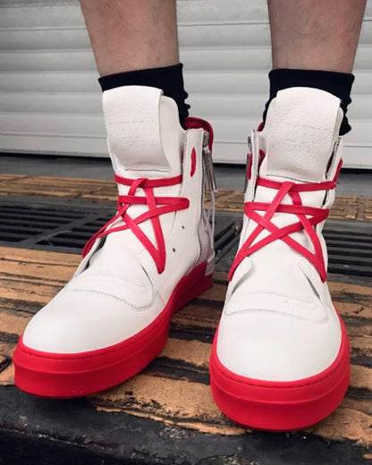 ♠♥PENTAGRAM LACE UP HIGH CUT SNEAKER