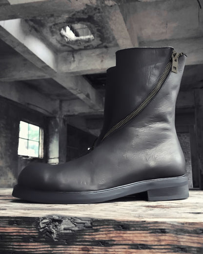 ♠♥ASYMMETRY ZIPPER BOOTS