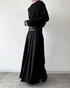 ♠♥DOUBLE BELT PLEATS SKIRT