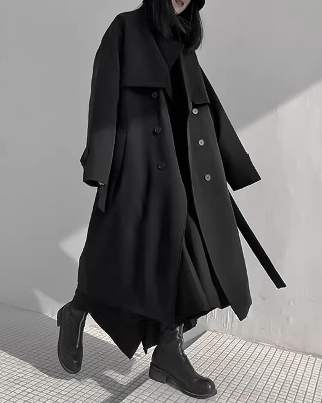 ♠♥DOUBLE PATCH TRENCH COAT