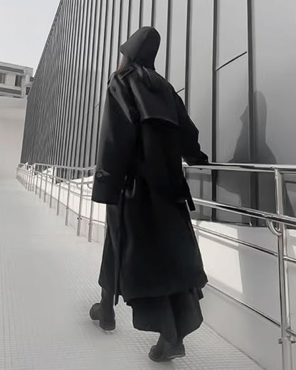 ♠♥DOUBLE PATCH TRENCH COAT