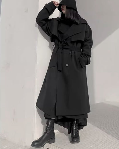 ♠♥DOUBLE PATCH TRENCH COAT