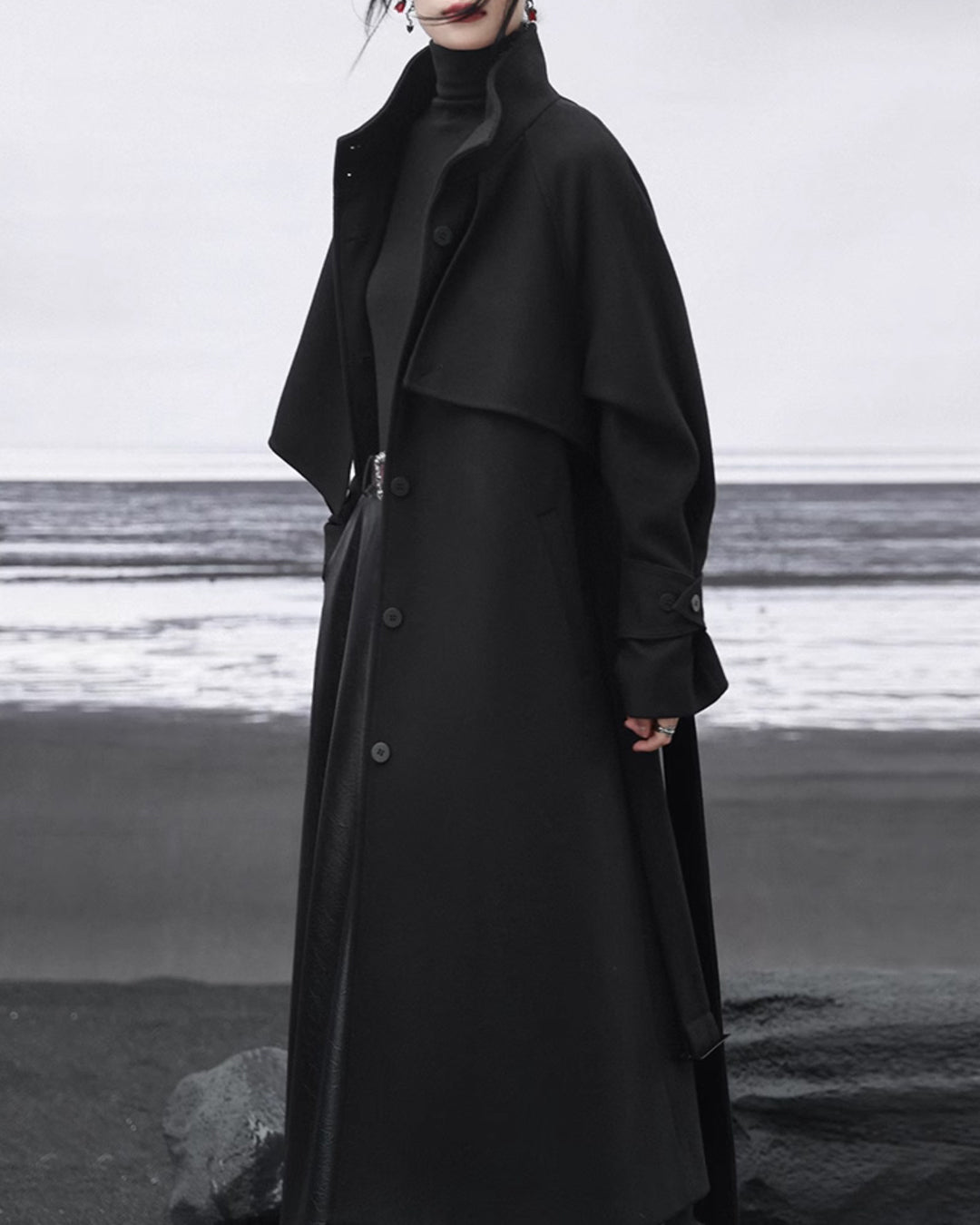 ♥SHADOW VEIL DOUBLE LAYER COAT