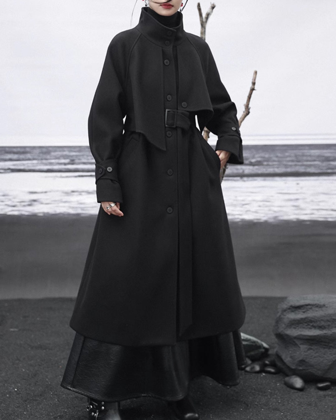 ♥SHADOW VEIL DOUBLE LAYER COAT