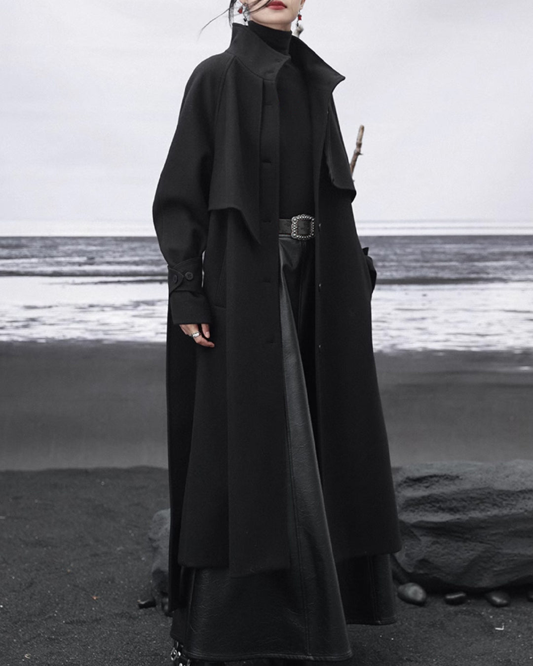 ♥SHADOW VEIL DOUBLE LAYER COAT