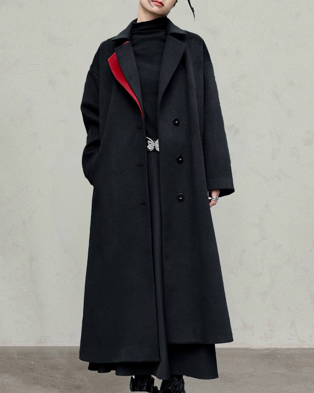 ♥CONTRAST COLOR DRESSING COAT