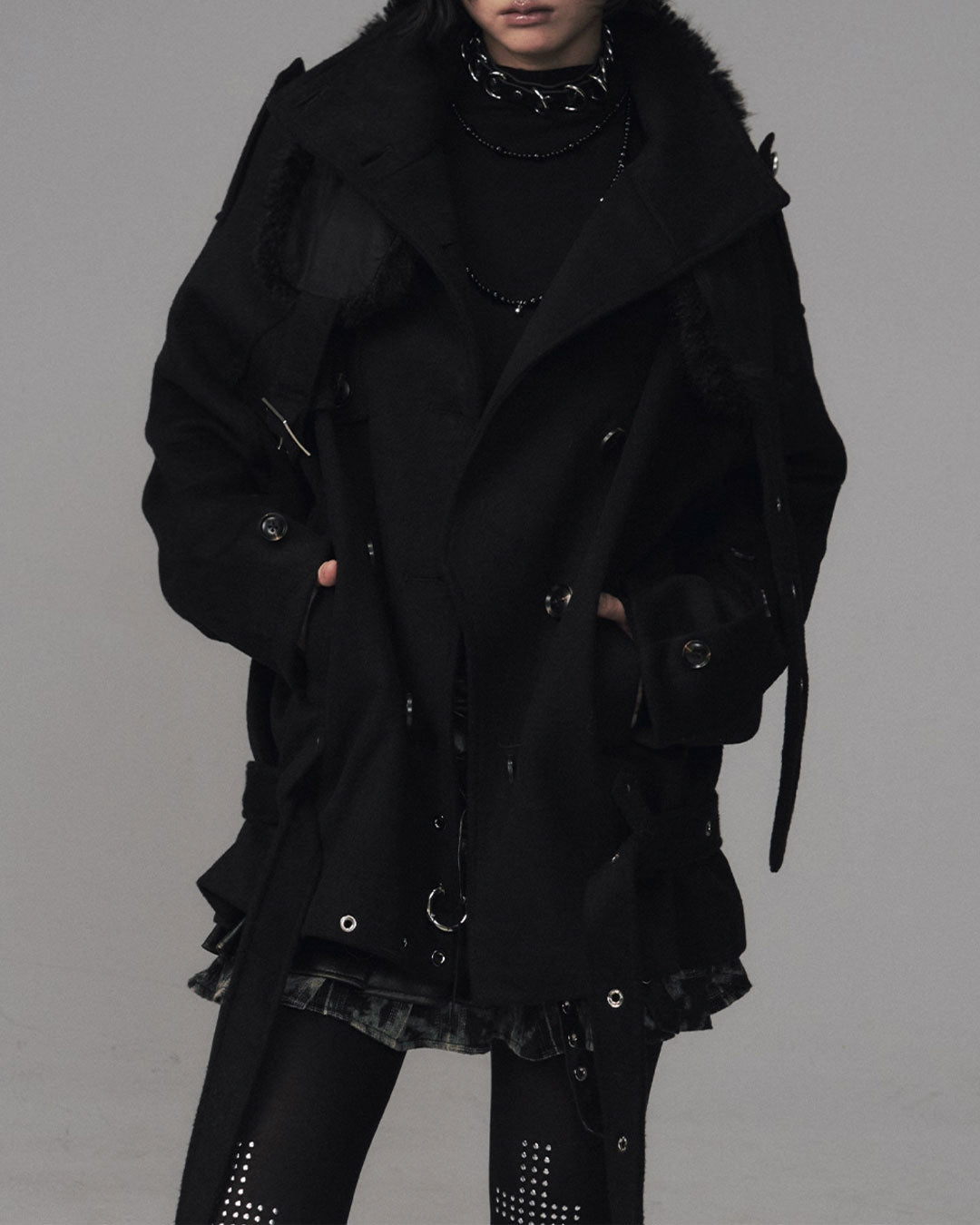 ♥MULTI-STRAP MILITARY COAT