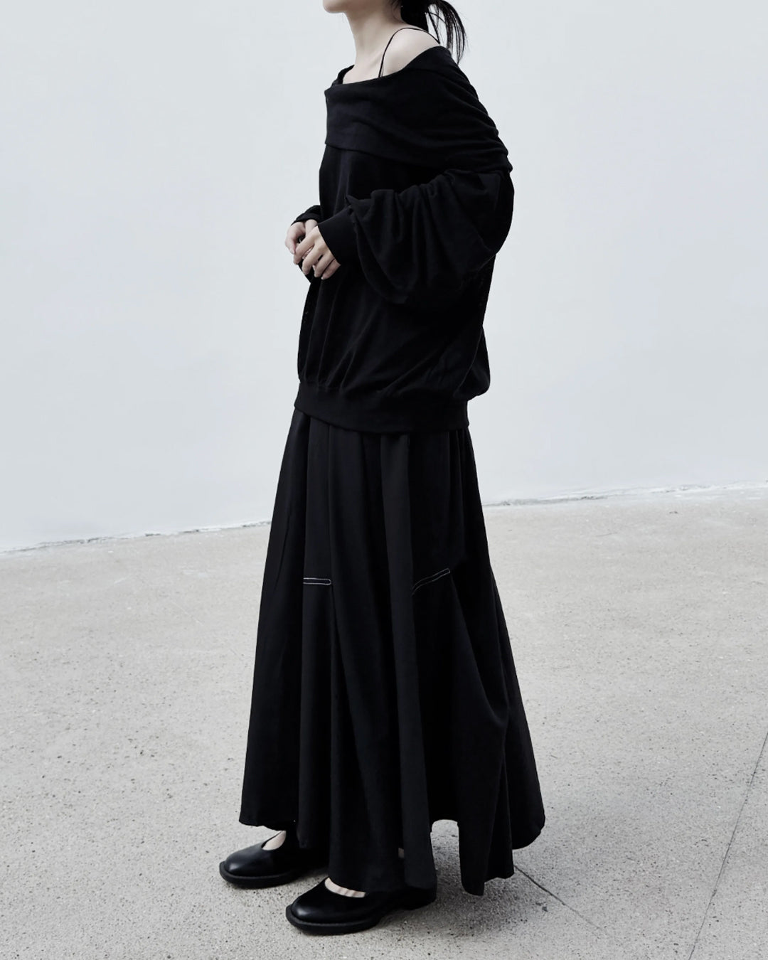 ♥2WAY HOODED COWL TOP