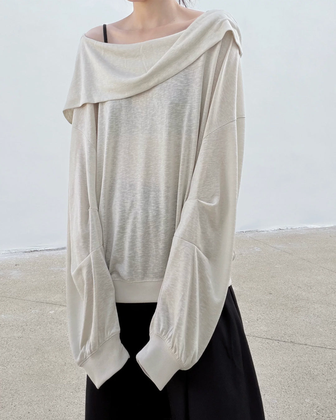 ♥2WAY HOODED COWL TOP