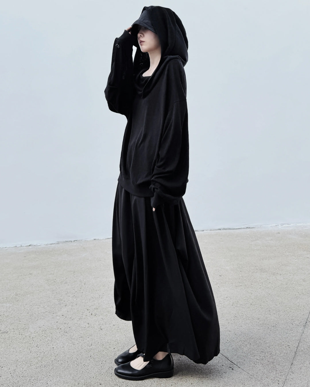 ♥2WAY HOODED COWL TOP