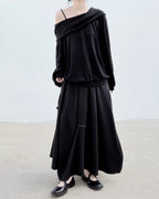 ♥2WAY HOODED COWL TOP