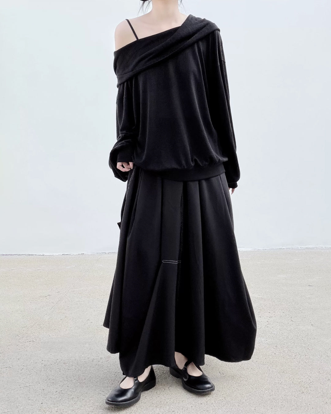 ♥2WAY HOODED COWL TOP