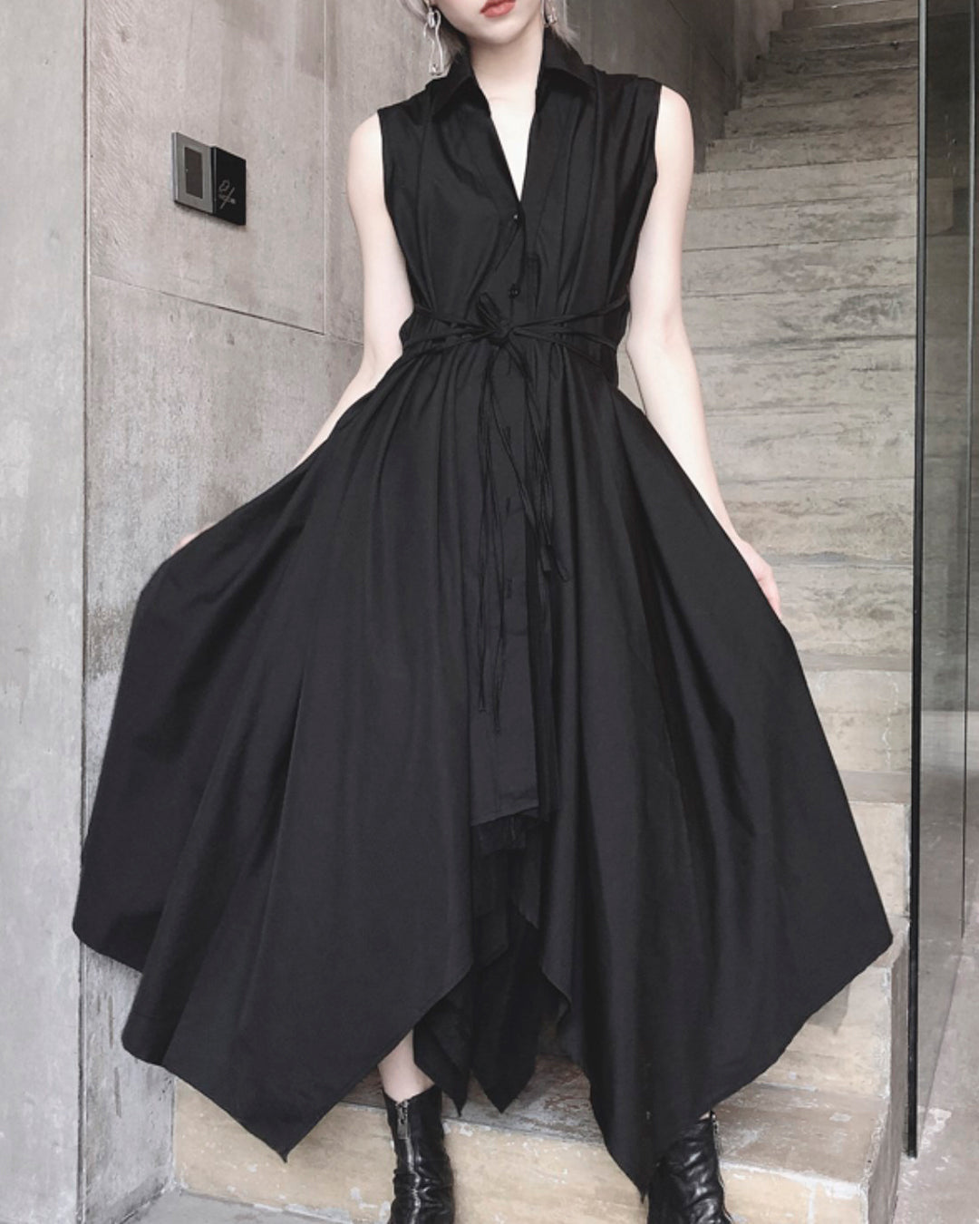 ♥IRREGULAR HEM SLEEVELESS DRESS