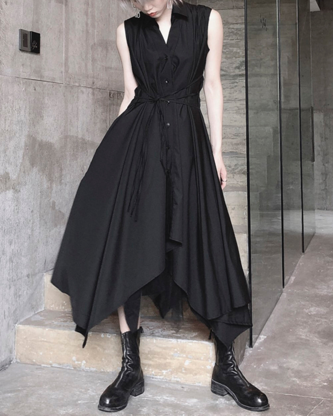 ♥IRREGULAR HEM SLEEVELESS DRESS