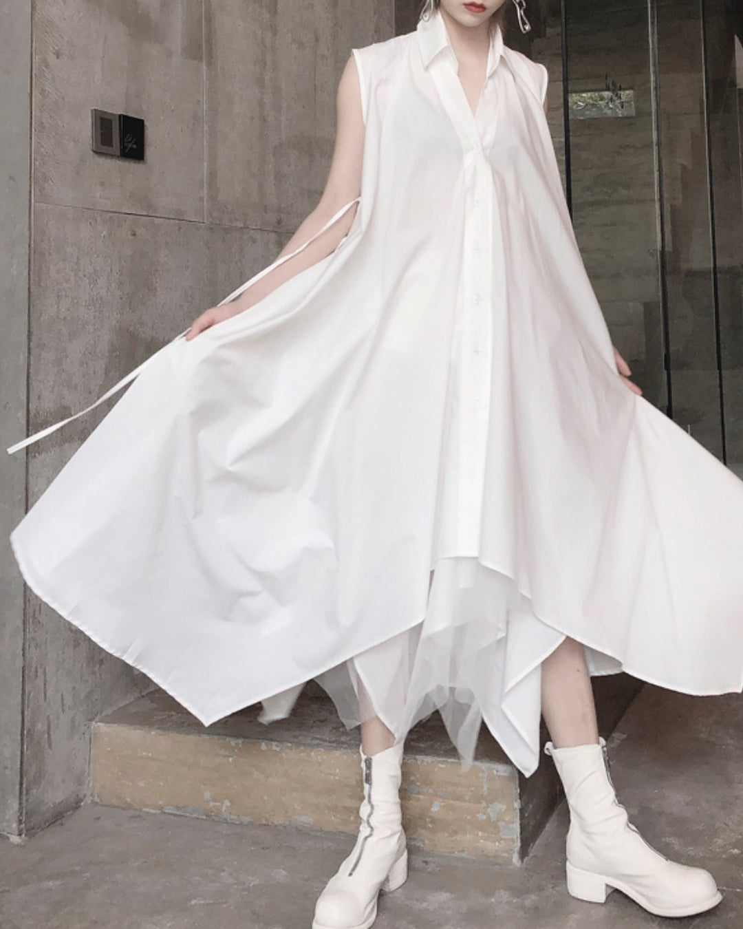 ♥IRREGULAR HEM SLEEVELESS DRESS