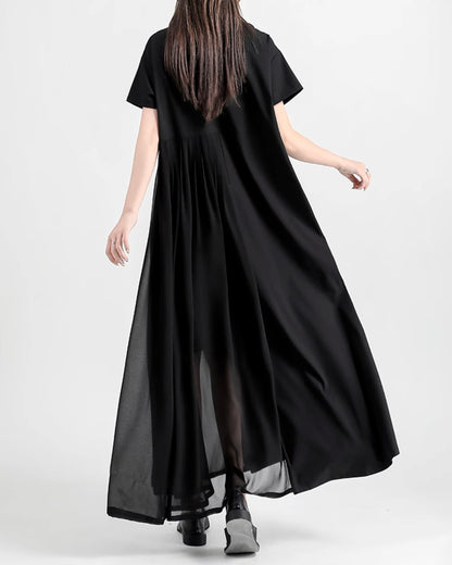 ♥ASYMMETRY SEE THROUGH SHIRT DRESS