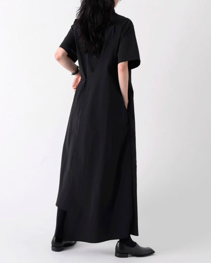 ♥WRAP HALF SLEEVE SHIRT DRESS