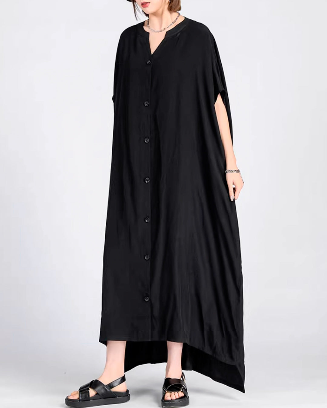 ♥HALF SLEEVE SHIRT DRESS