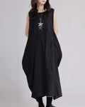♥ASYMMETRIC GATHERED SLEEVELESS DRESS