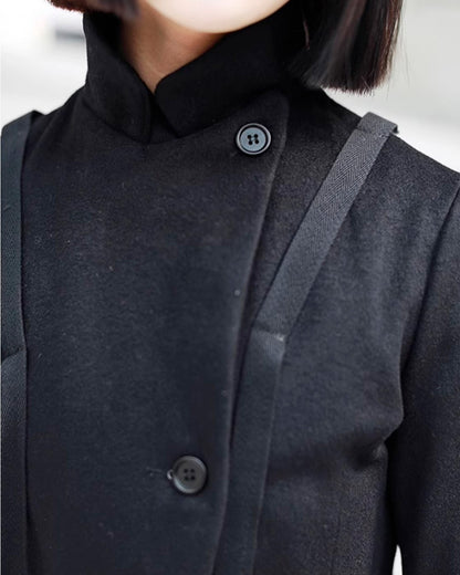 ♥CORD DECORATION WOOL SLIM JACKET