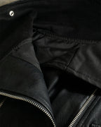 ♥ASYMMETRIC MULTI-ZIP LEATHER JACKET