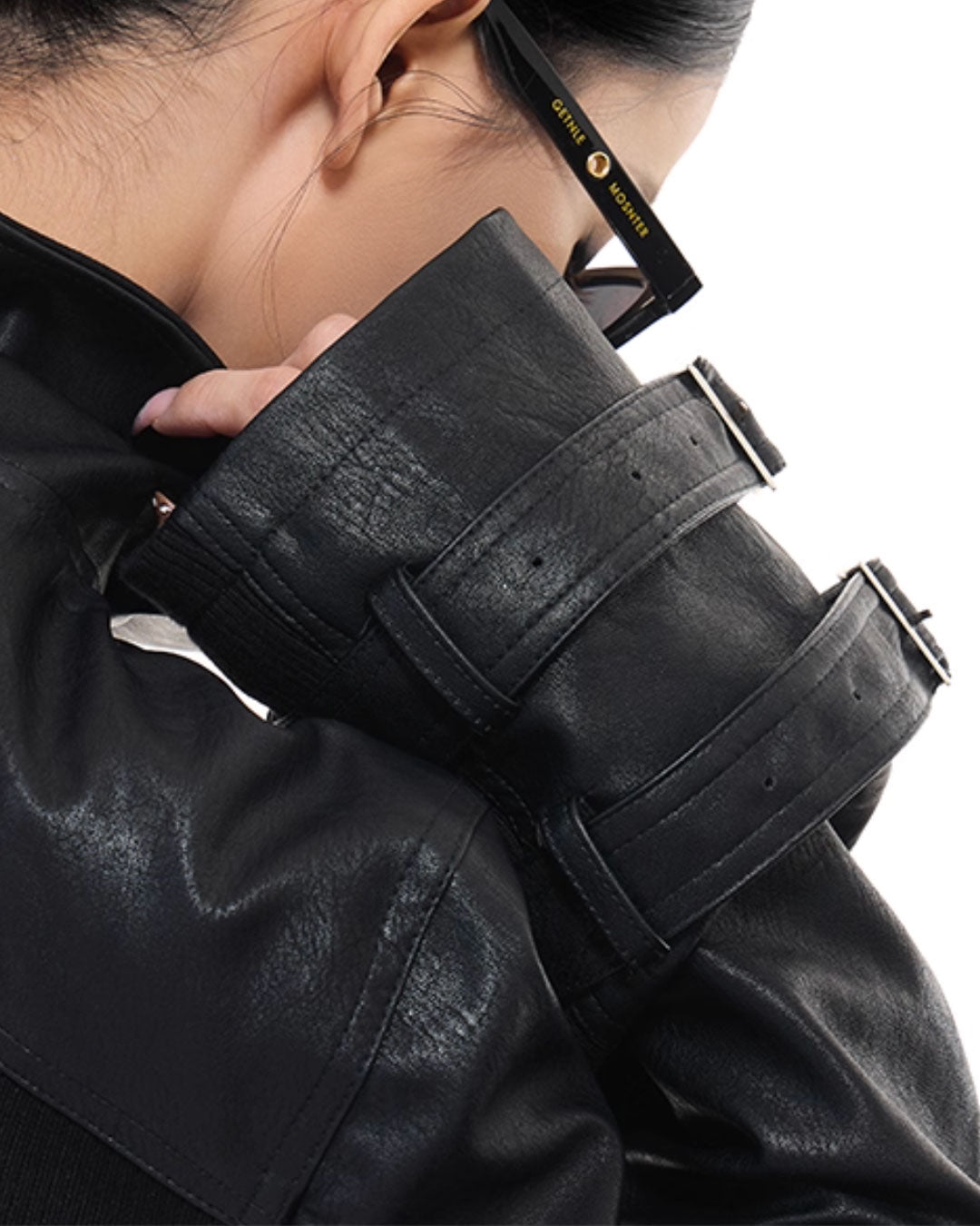 ♥ASYMMETRIC MULTI-ZIP LEATHER JACKET