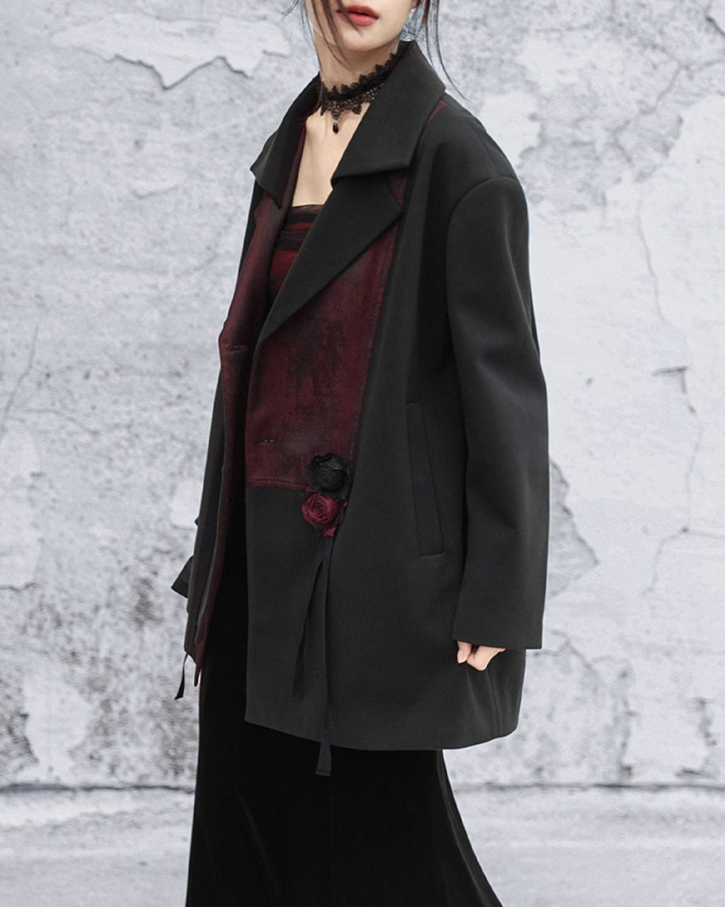 ♥ROSE PANEL CONTRAST JACKET