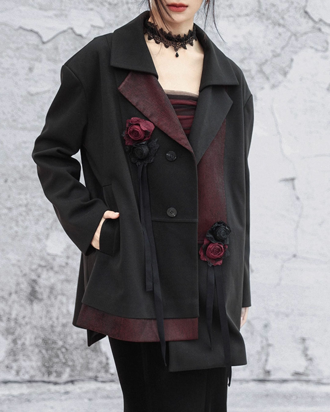 ♥ROSE PANEL CONTRAST JACKET
