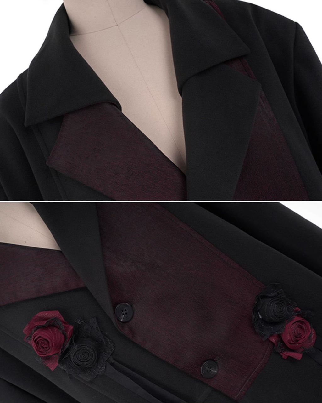 ♥ROSE PANEL CONTRAST JACKET