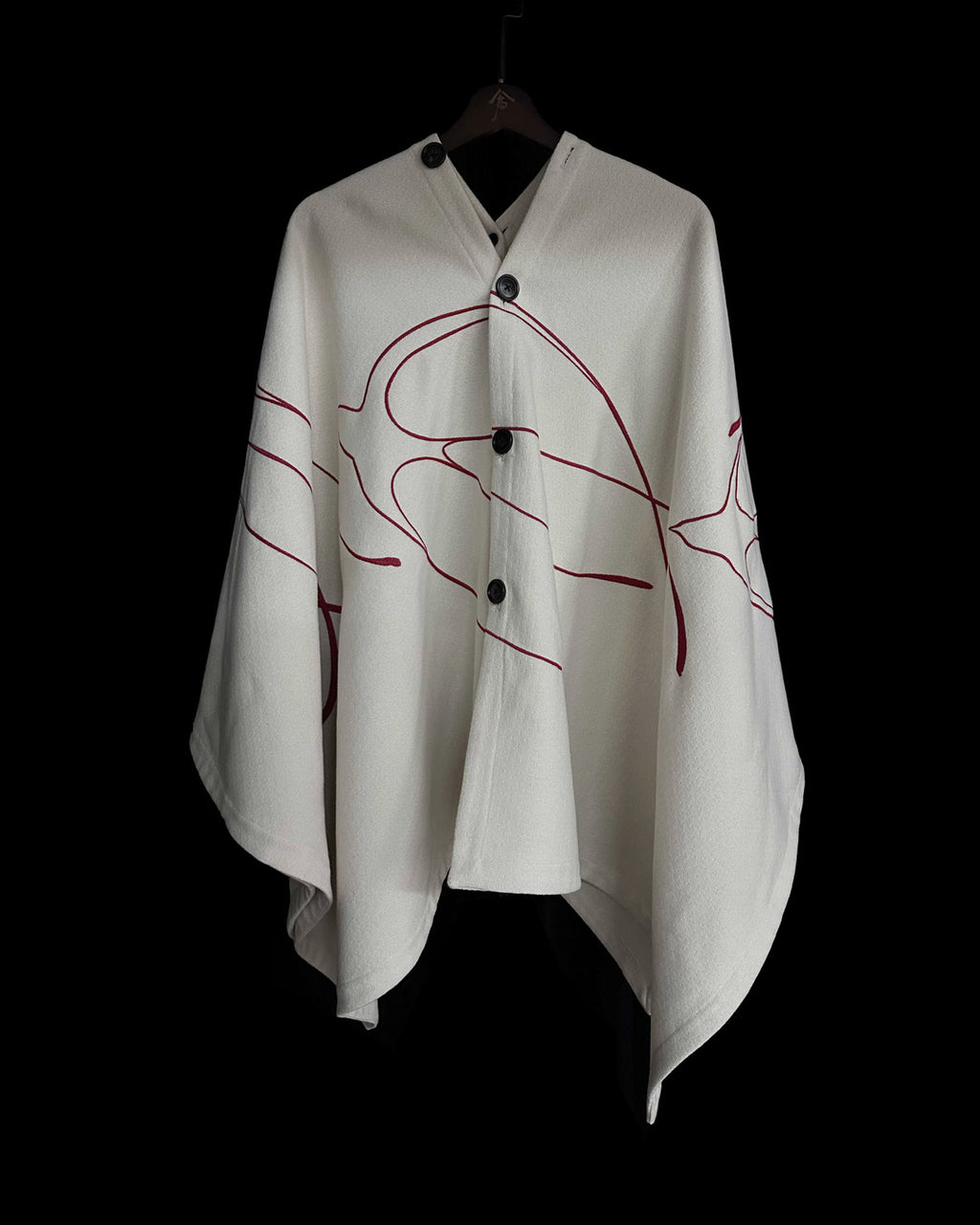 ♥SWALLOW EMBROIDERED MULTI-WAY CAPE