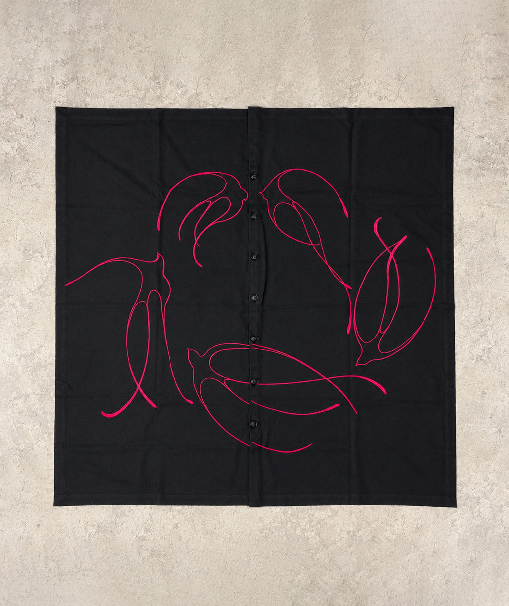 ♥SWALLOW EMBROIDERED MULTI-WAY CAPE
