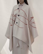 ♥SWALLOW EMBROIDERED MULTI-WAY CAPE